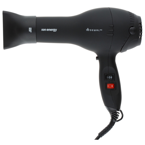 Фен  DEWAL ION Energy. чёрный 2000Вт 2 насадки