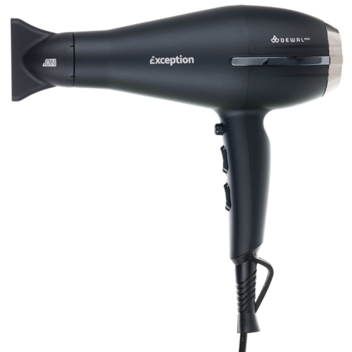 Фен DEWAL EXCEPTION черной ,ионизация,2200Bт, 2 нас. провод 3м