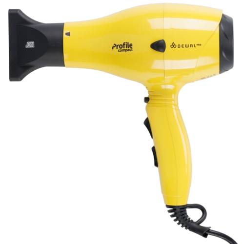 Фен DEWAL Profile Compact  желтый , 2000Вт,ионизация