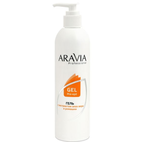 ARAVIA Professional 1021 Гель для обработки кожи перед депиляц. с экстр. алоэ вера и ромаш., 300 мл