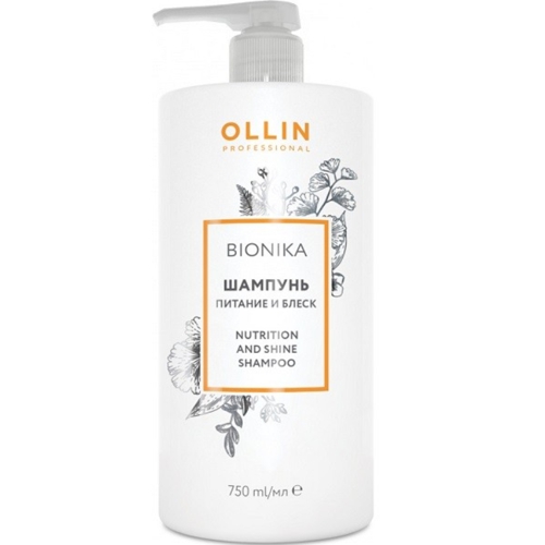 OLLIN BioNika Шампунь «Питание и блеск» 750мл