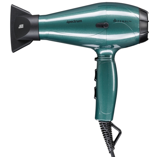 Фен DEWAL Spectrum изумрудный,ионизация,2200Bт, 2 нас., провод 3м