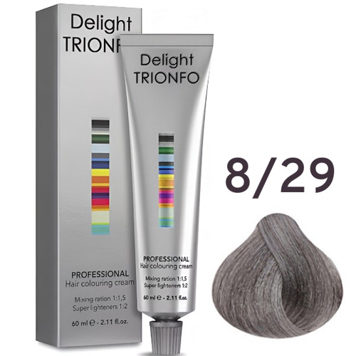 Delight TRIONFO 8-29 Светлый русый пепельно-фиолетовый  60мл 