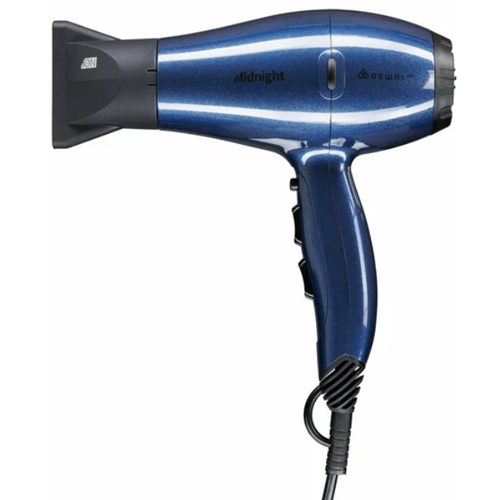 Фен DEWAL Dark Blue, ионизация темно-синий, 2000Bт, 2 насадки