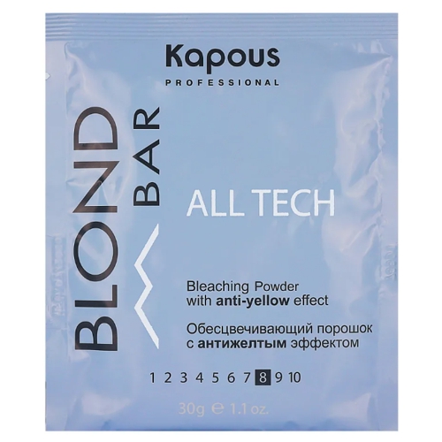 Kapous Обесцвечивающий порошок «All tech» с антижелтым эффектом, 30г
