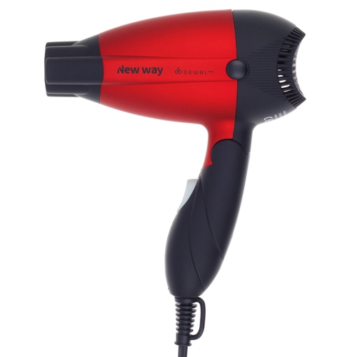 Фен DEWAL  дорожный складной New Way, красный1000Вт