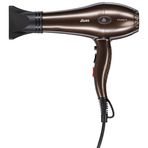 Фен  DEWAL PRO BLUES шоколад , 2600Вт, иониз. 2 нас., 